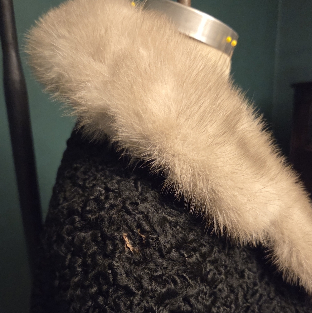 Projansky Black Real Fur Jacket - Picture 6 of 13